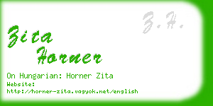 zita horner business card